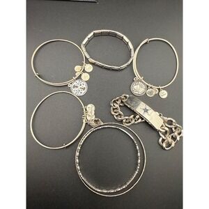 Bangle Lot Alex and Ani Dallas‎ Cowboys Football Silver Tone READ